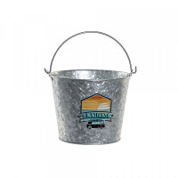 Bucket DKD Home Decor Glamping Metal (5 L) (22.5 x 22.5 x 18 cm)