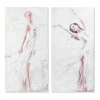 Painting DKD Home Decor Canvas Ballet Dancer (2 pcs) (70 x 3 x 140 cm)