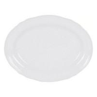 Serving Platter Feuille Oval Porcelain White (35,5 x 27 cm)