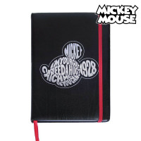 Notebook with Bookmark Mickey Mouse A5 Black