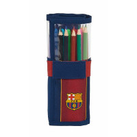Pencil Case F.C. Barcelona 20/21 Roll-up Maroon Navy Blue (27 Pieces)
