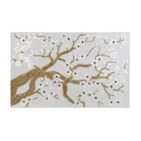 Painting DKD Home Decor Tree Almond Mother of pearl (122 x 3 x 80 cm)