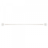 Curtain Bar DKD Home Decor White Metal Golden (120 x 16 x 16 cm)