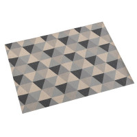 Table Mat Triangle Grey Polyester (36 x 0,5 x 48 cm)