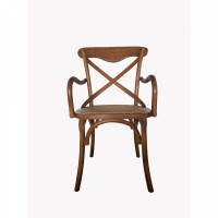 Dining Chair DKD Home Decor Brown Rattan Elm wood (55 x 57 x 92 cm)