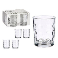 Set of glasses Vivalto Points Crystal (400 ml) (4 Pieces) (8,5 x 10 x 8,5 cm) (400 ml x 4)