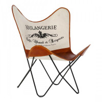Chair DKD Home Decor Boulangerie Brown Metal (71 x 76 x 84 cm)