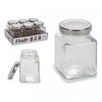 Glass Jar Vivalto With lid 100 ml Transparent (100 ml) (5,5 x 7,6 x 5,5 cm)