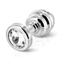 Ano Butt Plug Ribbed Silver Plated 30 mm Diogol 71700