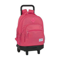 School Rucksack with Wheels Compact BlackFit8 Pink
