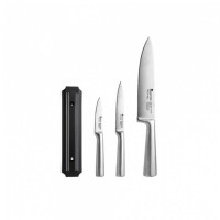 Set of Kitchen Knives and Stand Masterpro Gravity Stainless steel (4 pcs)