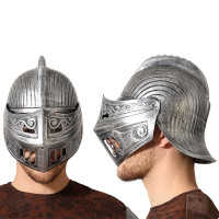 Helmet Medieval knight Silver