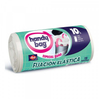 Rubbish Bags Handy Bag Elastic Strap Baths (15 x 10 L)