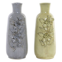 Vase DKD Home Decor Gerbera Terracotta Traditional (2 pcs) (16 x 14 x 36 cm) (2 pcs)
