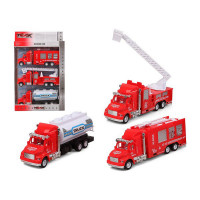 Set of cars Fire engine Red 119312 (3 Uds)