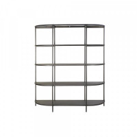 Shelves DKD Home Decor Black Metal (155 x 44.5 x 180 cm)