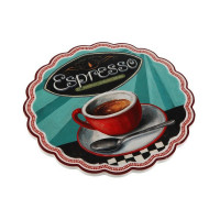 Table Mat Espresso Cork Ceramic (20 x 20 cm)