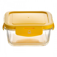 Lunch box  RAINBOW BE Benetton Yellow Plastic Borosilicate Glass (340 ml)