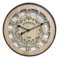 Wall Clock MDF Wood/Metal (4,5 x 60 x 60 cm)