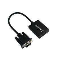 VGA to HDMI Adapter with Audio approx! APPC25 3,5 mm Micro USB 20 cm 720p/1080i/1080p