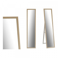 Free standing mirror Wood Crystal Natural (32,5 x 4 x 123 cm)
