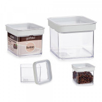 Jar Hermetic Transparent Silicone ABS 0,5L (10,5 x 9 x 10,5 cm)