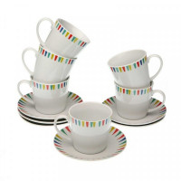 Piece Coffee Cup Set Lenna Porcelain (6 Pieces)