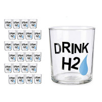 Glass Drink H2 Transparent Glass (380 ml)