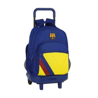 School Rucksack with Wheels Compact F.C. Barcelona Blue