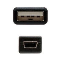 USB to Mini USB Cable NANOCABLE 10.01.0401 Black (1 M)