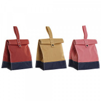 Lunchbox DKD Home Decor Thermal Red Pink Mustard (3 pcs) (19 x 13 x 31 cm)