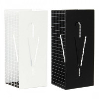 Umbrella stand DKD Home Decor White Black Metal (2 pcs) (19.5 x 20 x 47.5 cm)