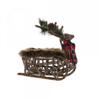 Christmas bauble DKD Home Decor Reindeer wicker Pineapples (40 x 18 x 34 cm)