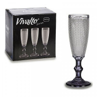 Wineglass Vivalto Crystal Anthracite (0,171 L) (7 x 20 x 7 cm) (185 ml)