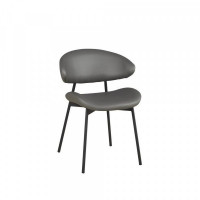 Dining Chair DKD Home Decor Grey Polyurethane Metal (57 x 57 x 77 cm)