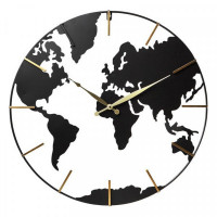 Wall Clock World Map (60 x 3,5 x 60 cm)