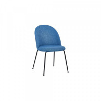 Dining Chair DKD Home Decor Blue Polyester Metal (45 x 56 x 83 cm)