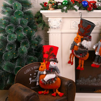 50cm Christmas Stocking 3D Snowman Decoration Hanging Sock Gift Bag Party Decor
