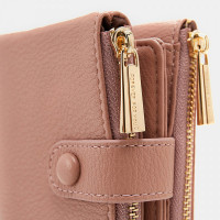 Women PU Leather Multi-slot Hand Carry Short Wallet Clutch Purse