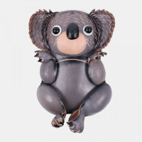 Unisex Genuine Leather Casual Cute Outdoor Cartoon Animal Koala Shape Small Coin Bag Wallet