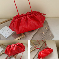 Women Fashion Weaving Solid Pouch Crossbody Bag Shoulder Bag Clutches Bag
