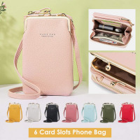 Women Faux Leather Clutches Bag Shoulder Bag Phone Bag Card Holder