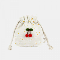 Summer Cherry Dotted Round Straw Crossbody Bag Shoulder Bag