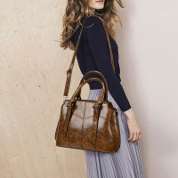 Women 3Pcs Solid Multi-function Handbag Crossbody Bag