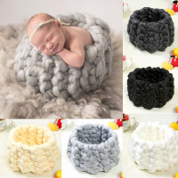 Nordic Knitted Cute Eggshell Newborn Baby Nest Hat Sleeping Bag Photo Props Photography Shoot Pillow