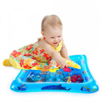 Baby Kids Water Play Mat Toys Inflatable Thicken PVC Infant Tummy Time Playmat Toddler Activity Play Center Water Mat for Babies
