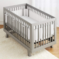 Soft Breathable Mesh Crib Liner Wrap Nursery Cot Non-distortion Bed Bumper Set