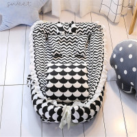 Baby Sleep Nest Bed Pillow Quilt Newborn Breathable Cotton Sleeping Cot Crib