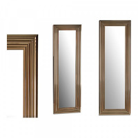 Wall mirror Glass Wood Golden (45 x 3 x 135 cm)
