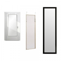 Mirror Doors Black Wood (30 x 120 cm)